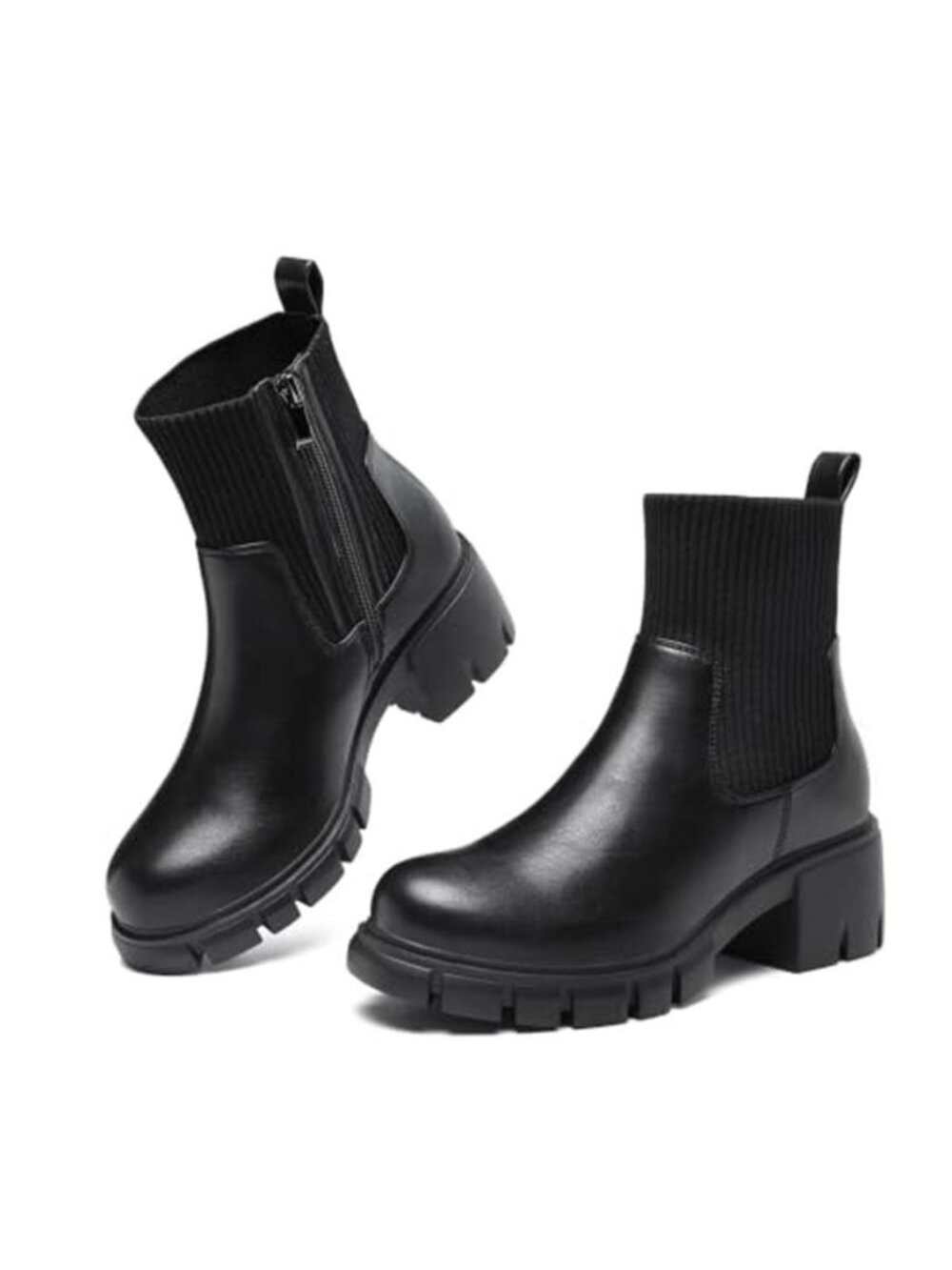 Women's Chelsea Boots Chunky Lug Sole Platform Fall Ankle Boots
